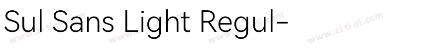Sul Sans Light Regul字体转换